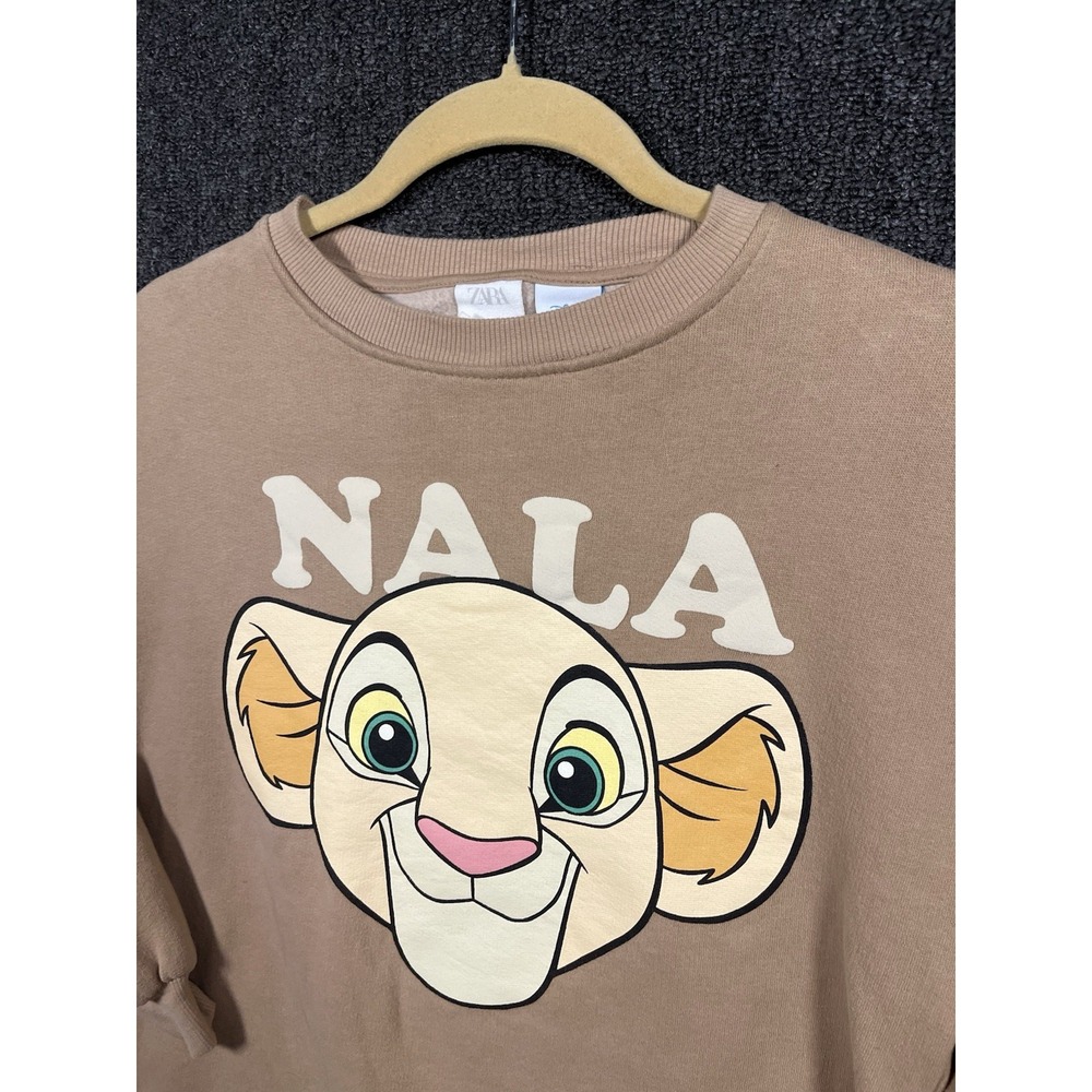Zara Disney Classics Nala Lion King Sweatshirt Youth 13-14 Tan Fleece Pullover